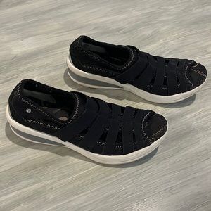 Peep Toe Wedge Sneakers